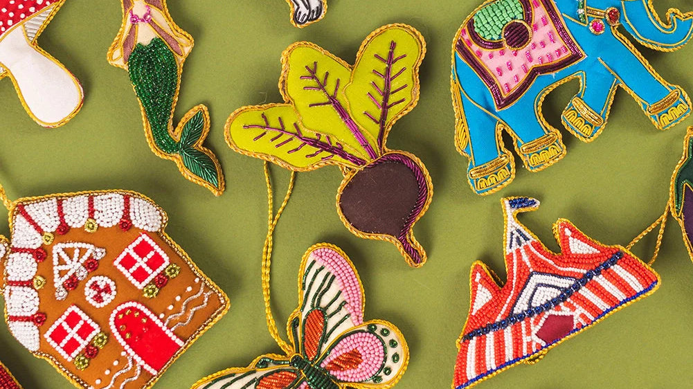 Zari Style Christmas Decorations