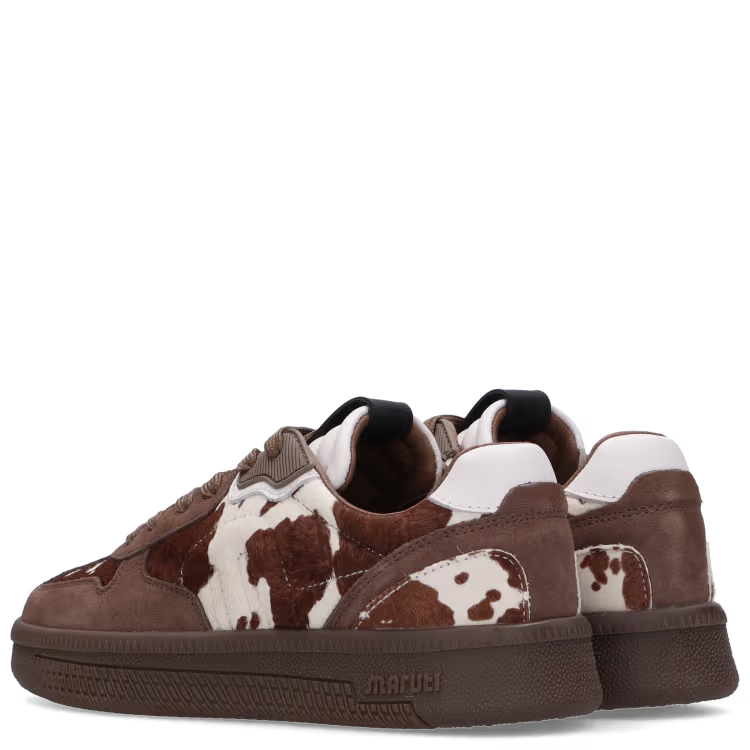 Cow print hairy suede platform shoes
