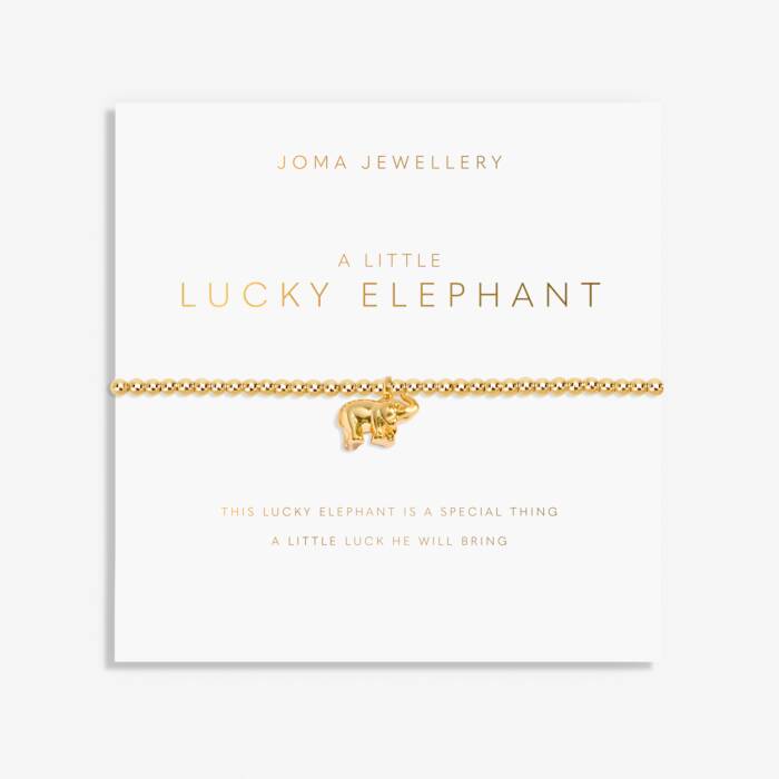 A Little 'Lucky Elephant' Bracelet In Gold Plating