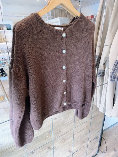 Deep Brown Mohair Cardigan – bonbonfistral
